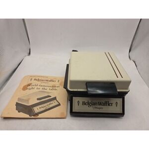 Munsey Model BW-2 Vintage Belgian Waffler Maker Single Square Waffle With Manual